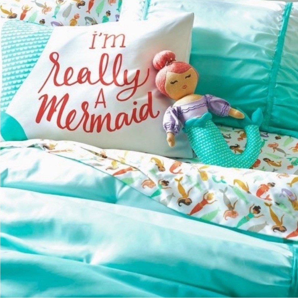 PILLOWFORT DECORATIVE MERMAID PILLOW 16” Plush Toy - Picture 9 of 9